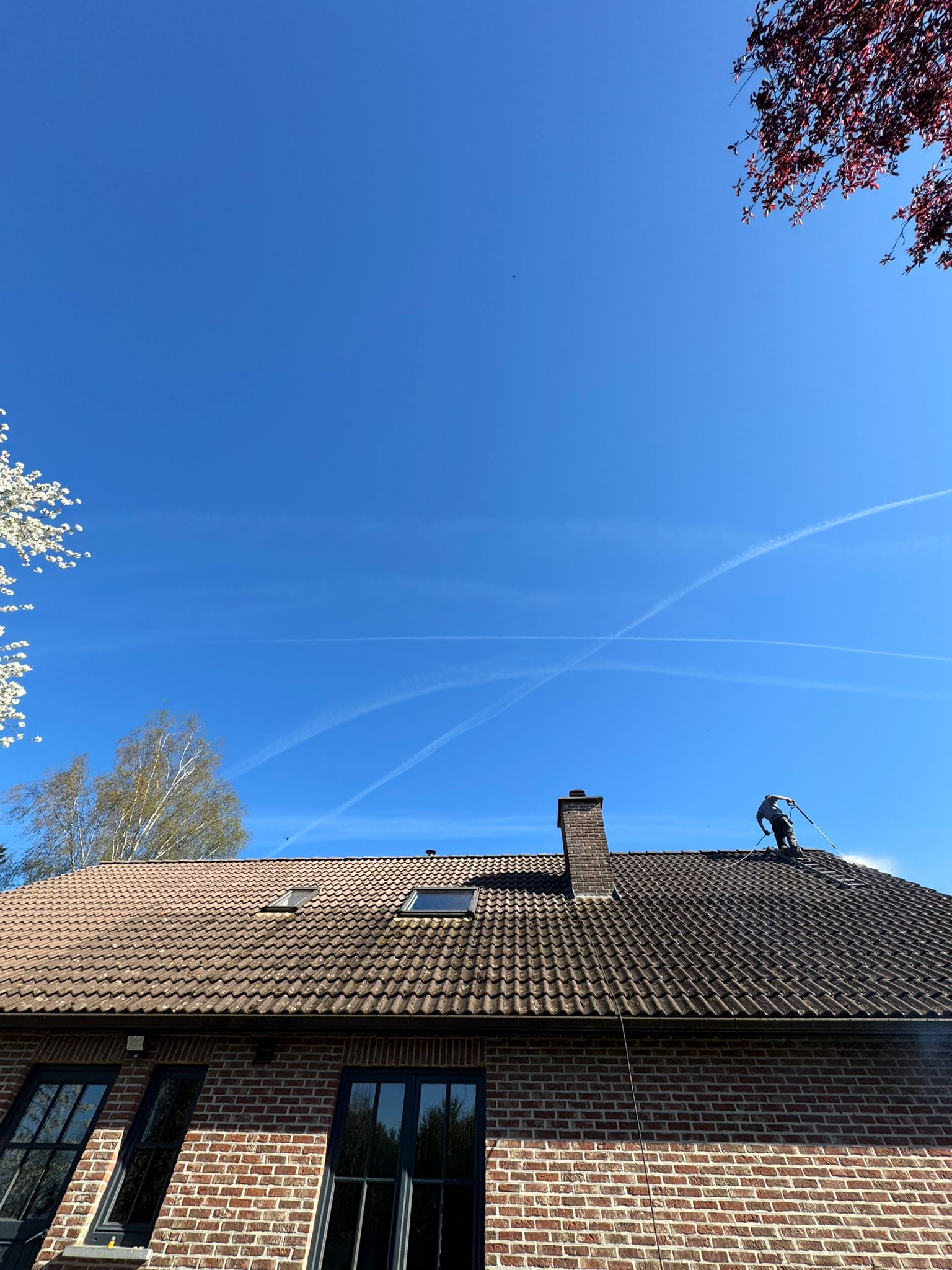 Hogedruk reiniging oprit terras gevel dak in Gent Oost-Vlaanderen